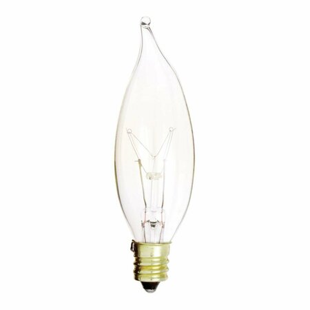 SATCO 15W CA9 Incandescent Bulb, 100 Lumens , 10PK 3836616